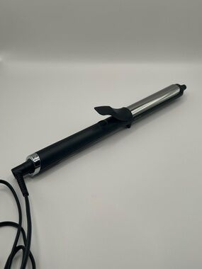 ghd Metallic Silver and Black Curling Iron
